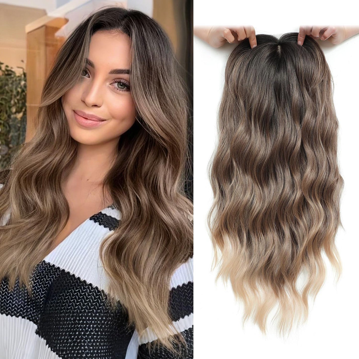 ⚡Final Hours –🌷2026 New Lightweight & Breathable Wavy Hair Topper