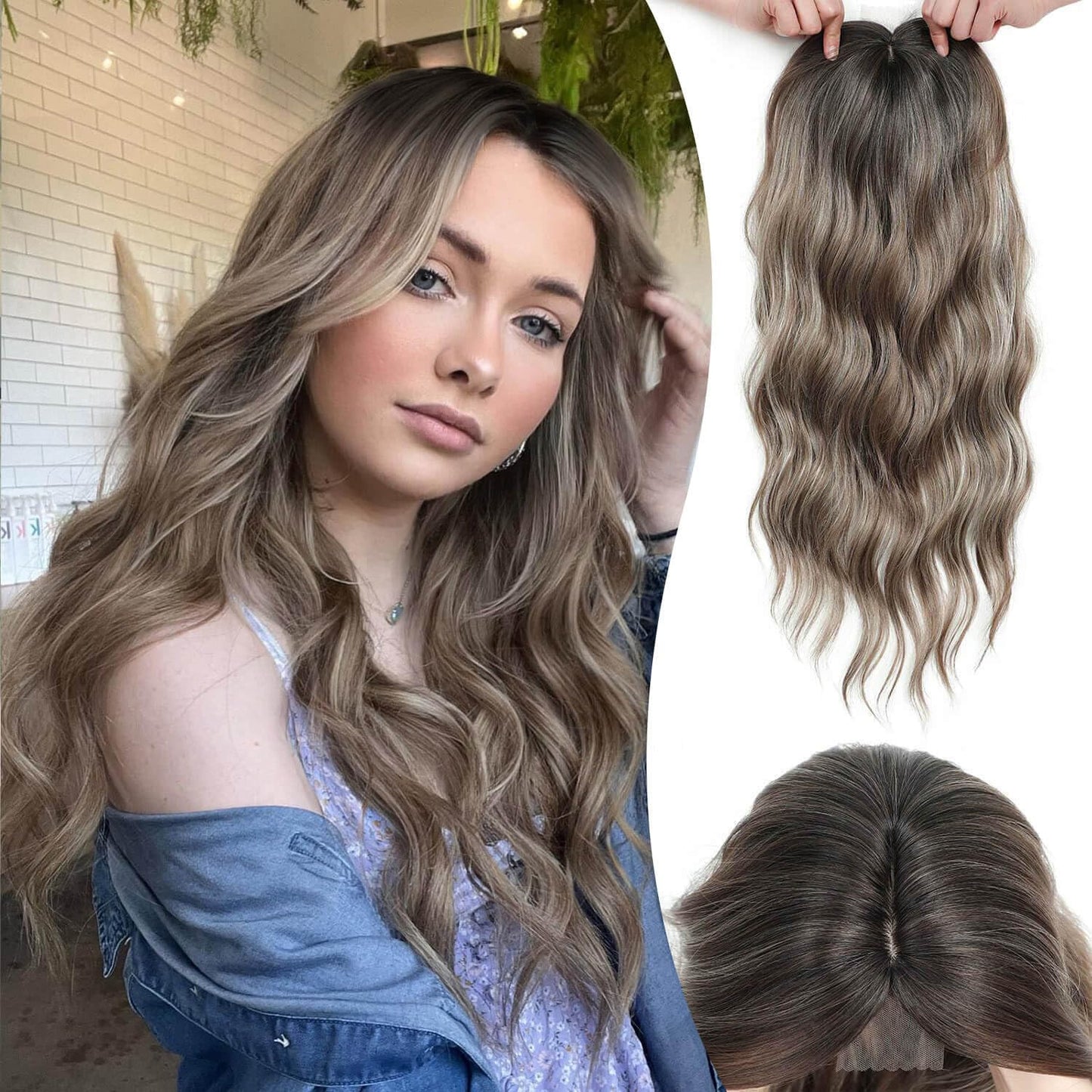 ⚡Final Hours –🌷2026 New Lightweight & Breathable Wavy Hair Topper