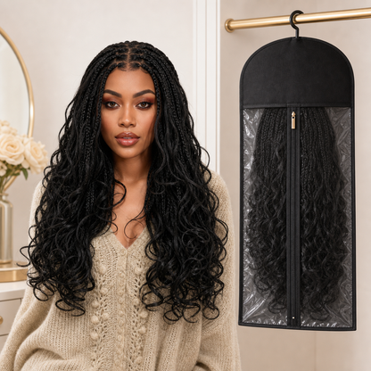 HD Lace Knotless Box Braided Wig | Real Scalp Look Glueless Wig - Qelavo