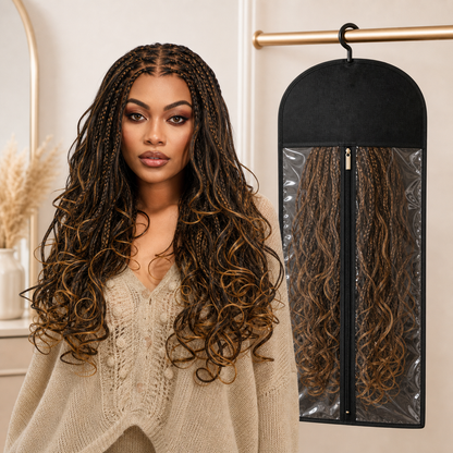 HD Lace Knotless Box Braided Wig | Real Scalp Look Glueless Wig - Qelavo